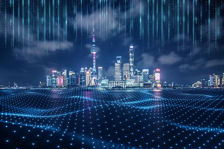 上海未来科技感5g信息化大数据网络通信背景图片